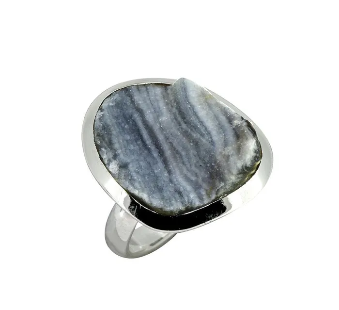 YoTreasure Rings Desert Druzy Solid 925 Sterling Silver Ring