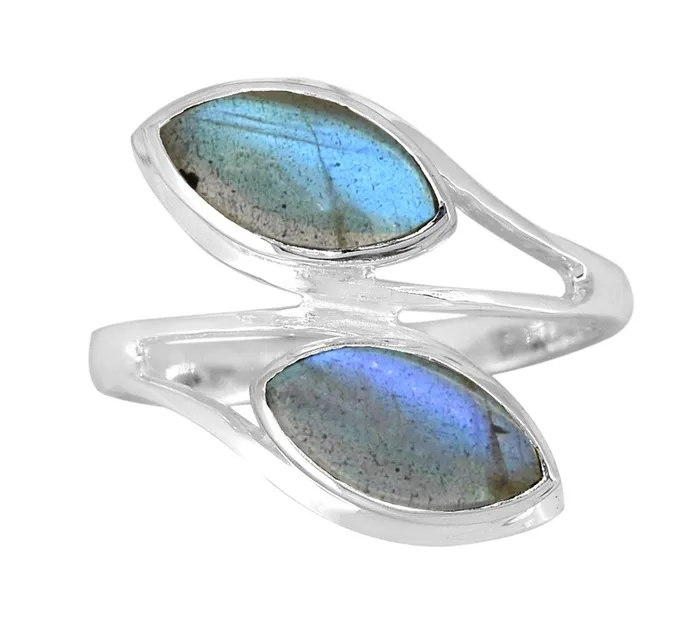 YoTreasure Rings Labradorite Solid 925 Sterling Silver Leaf Design Ring Genuine Gemstone Jewelry YoTreasure Rings Labradorite Solid 925 Sterling Silver Leaf Design Ring Genuine Gemstone Jewelry
